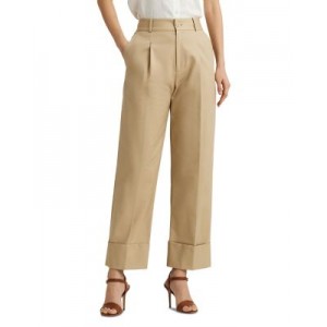 Double Faced Stretch Cotton Ankle Pants