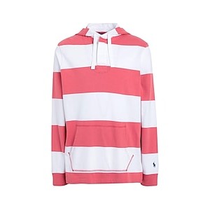 POLO RALPH LAUREN STRIPED JERSEY HOODED RUGBY SHIRT