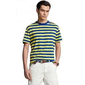 Short Sleeve Striped Crew Neck T-Shirt Sapphire Star/Lemon Crush