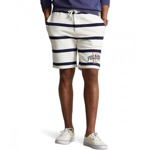 8.5 Logo Striped Fleece Shorts Nevis/Cruise Navy