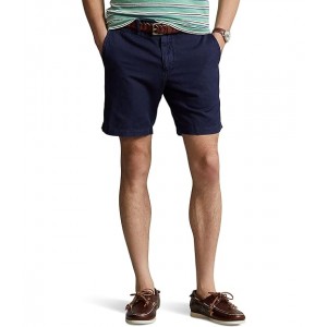 8 Straight Fit Linen-Cotton Shorts Newport Navy