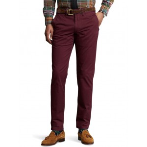Straight Fit Stretch Chino Pants Rich Ruby