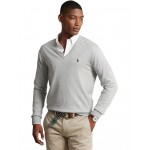 Cotton V-Neck Sweater Andover Heather