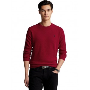 Textured-Knit Cotton Sweater Park Avenue Red