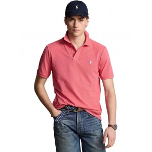 Custom Slim Fit Mesh Polo Shirt Red 4