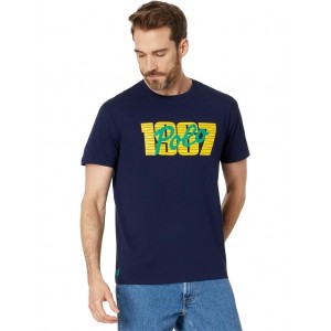 Classic Fit Logo Jersey T-Shirt Navy