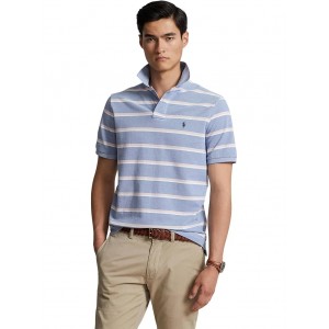 Classic Fit Striped Mesh Polo Shirt Nimes Blue Multi