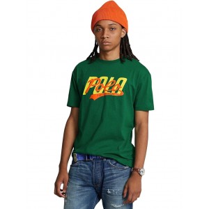 Classic Fit Stacked-Logo Jersey T-Shirt Primary Green