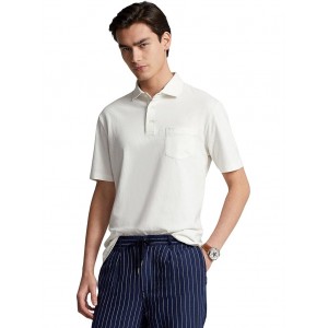 Classic Fit Cotton-Linen Polo Shirt Antique Cream