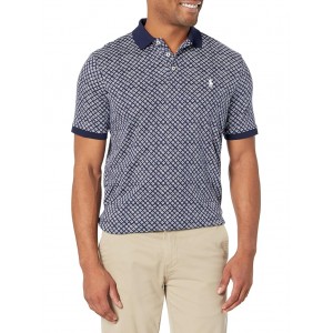 Classic Fit Soft Cotton Polo Shirt Bayberry Foulard/Refined Navy