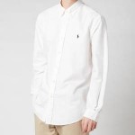 Polo Ralph Lauren Mens Custom Fit Oxford Long Sleeved Shirt - White