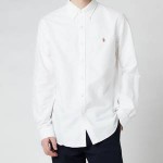 Polo Ralph Lauren Mens Slim Fit Oxford Long Sleeve Shirt - BSR White