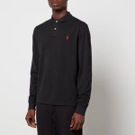 Polo Ralph Lauren Mens Slim Fit Mesh Long Sleeve Polo Shirt - Polo Black