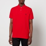 Polo Ralph Lauren Mens Custom Slim Fit Mesh Polo Shirt - Red