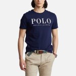 Polo Ralph Lauren Mens Script Logo T-Shirt - Cruise Navy