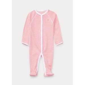 Striped Cotton Footed Coverall