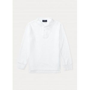 Cotton Long-Sleeve Uniform Polo Shirt