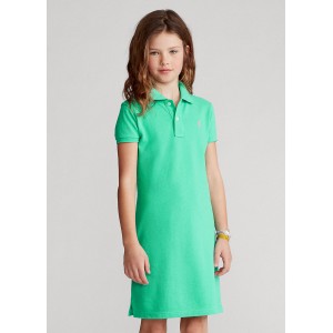 Cotton Mesh Polo Dress