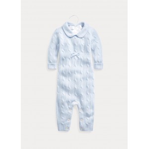 Cashmere Knit-Collar Coverall
