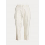 Double-Faced Stretch Cotton Ankle Pant