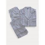 Striped Stretch Silk Long-Sleeve PJ Set