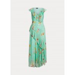 Ruffled Floral Georgette Maxidress