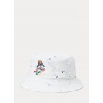 Polo Bear Paint-Splatter Bucket Hat