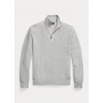 Mesh-Knit Cotton Quarter-Zip Sweater