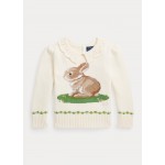 Intarsia-Knit Bunny Sweater