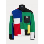Color-Blocked Pile Fleece Hybrid Jacket