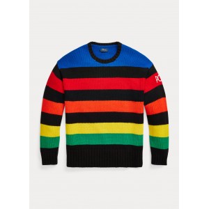 Logo Striped Wool-Blend Sweater