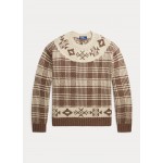 Plaid Wool-Linen Sweater