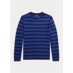 Striped Rib-Knit Cotton-Cashmere Sweater