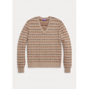 Fair Isle Cashmere V-Neck Sweater