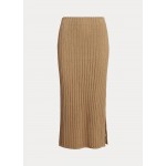 Rib-Knit Linen Pencil Skirt