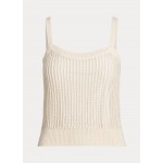 Linen-Blend Rib-Knit Sweater Tank Top