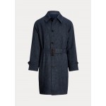Reversible Tweed-Poplin Balmacaan Coat