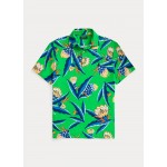 Custom Slim Fit Floral Spa Terry Polo