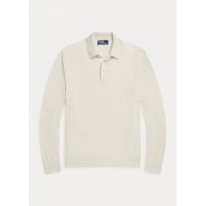 Cotton Polo-Collar Sweater