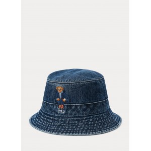 Polo Bear Denim Bucket Hat