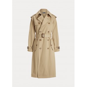 Double-Breasted Twill Trench Coat