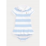 Striped Cotton Rugby Dress & Bloomer