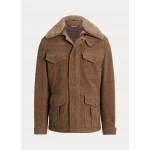 Hamish Shearling-Collar Flannel Jacket