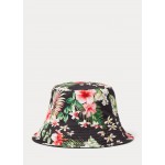 Reversible Floral Gabardine Bucket Hat