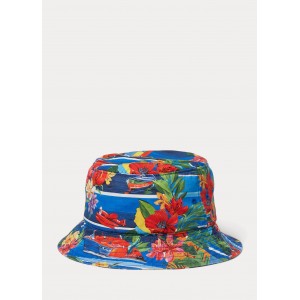Tropical-Print Twill Bucket Hat
