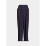 Pleated Straight-Leg Pant