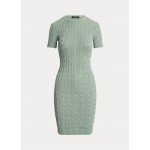 Cable-Knit Short-Sleeve Sweater Dress