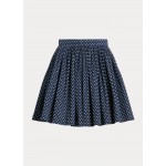 Polka-Dot A-Line Skirt