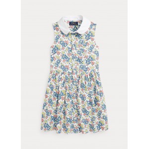 Floral Cotton Oxford Shirtdress
