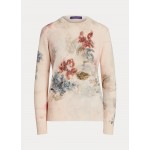 Embellished Floral Cashmere Sweater